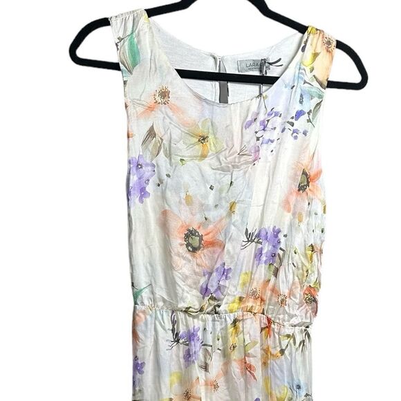 NWT Lara G Women’s Silk Blend Floral Sleeveless Flowy Lightweight MIDI Dress - M - Picture 2 of 7